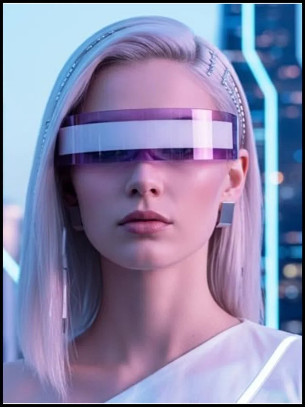 Cyberpunk Wrap Sunglasses Rimless Translucent Mirrored Lens UV Protection Unisex
